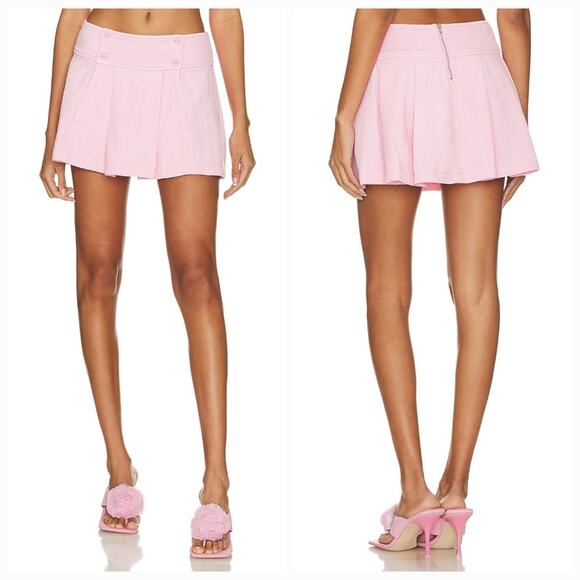 Lovers and Friends Sean Mini Skirt in Candy Pink